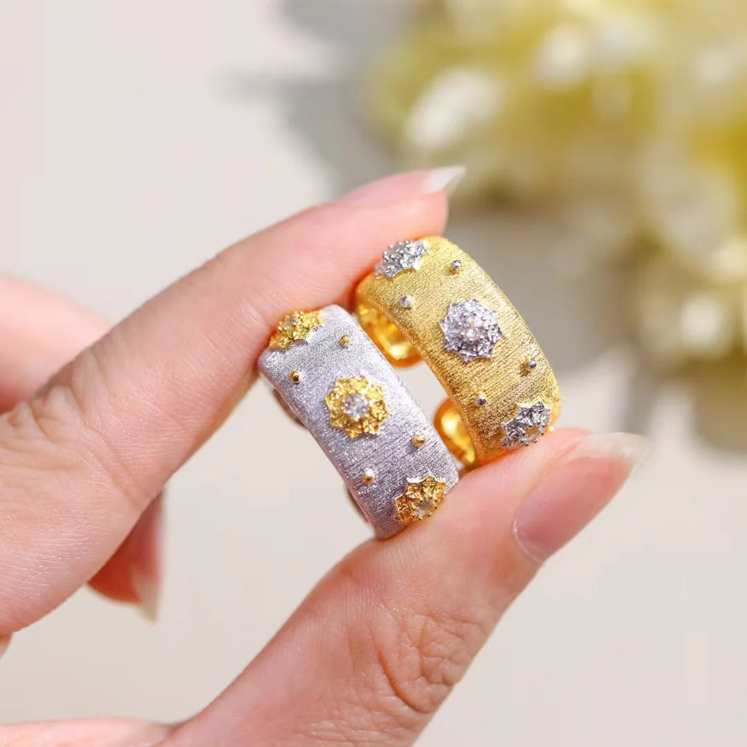 

Винтажные модные кольца из серебра 925 пробы с натуральным топазом и звездным покрытием, позолоченные 18 карат, тюль Rigato Stars, браслет на палец, натуральный драгоценный камень, нейтральные ювелирные изделия