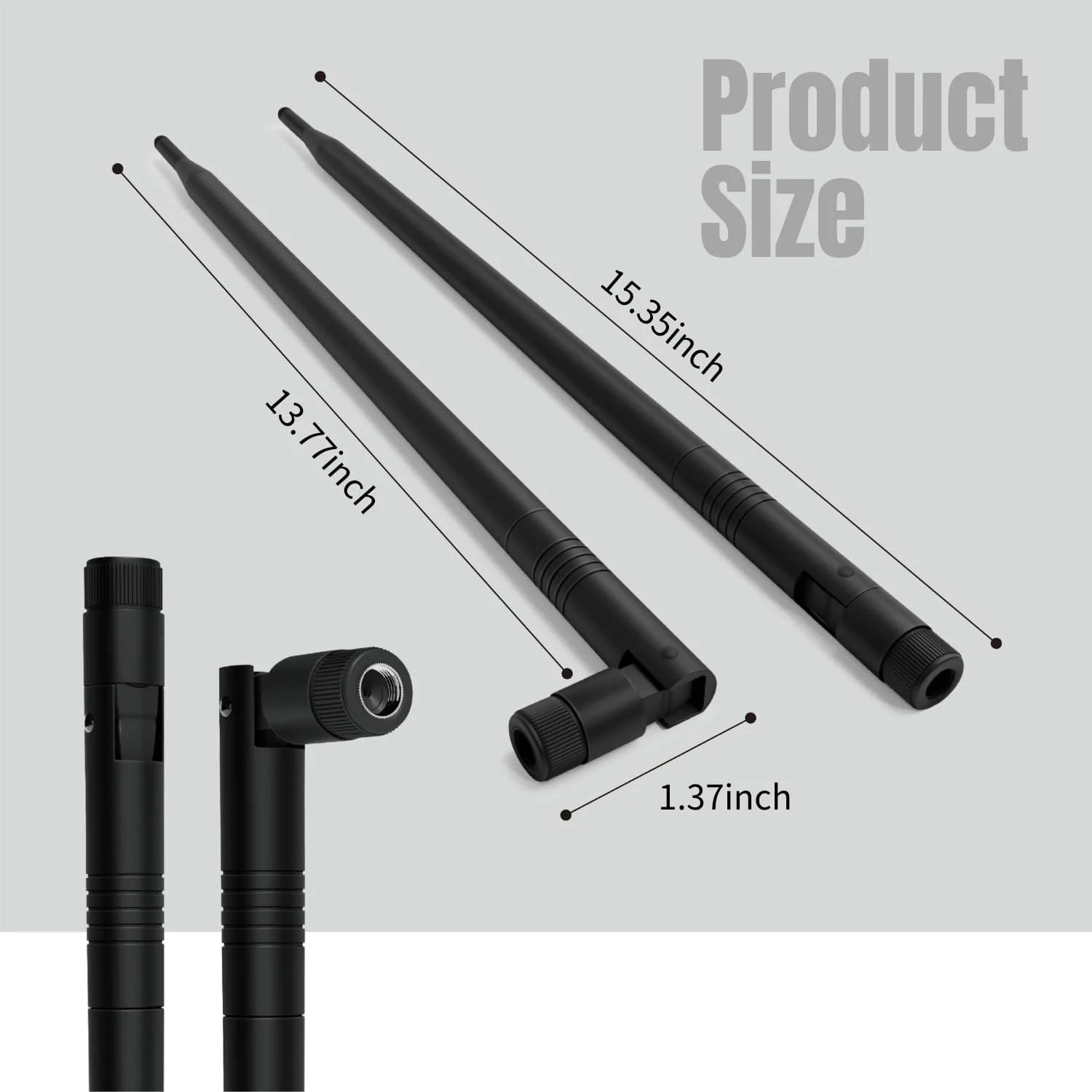 TNP 10 dBi WiFi Antenna - 2.4 GHz Antenna Network Compact Omni Directional RP SMA Connector for PC Desktop Computer Wi-Fi Router