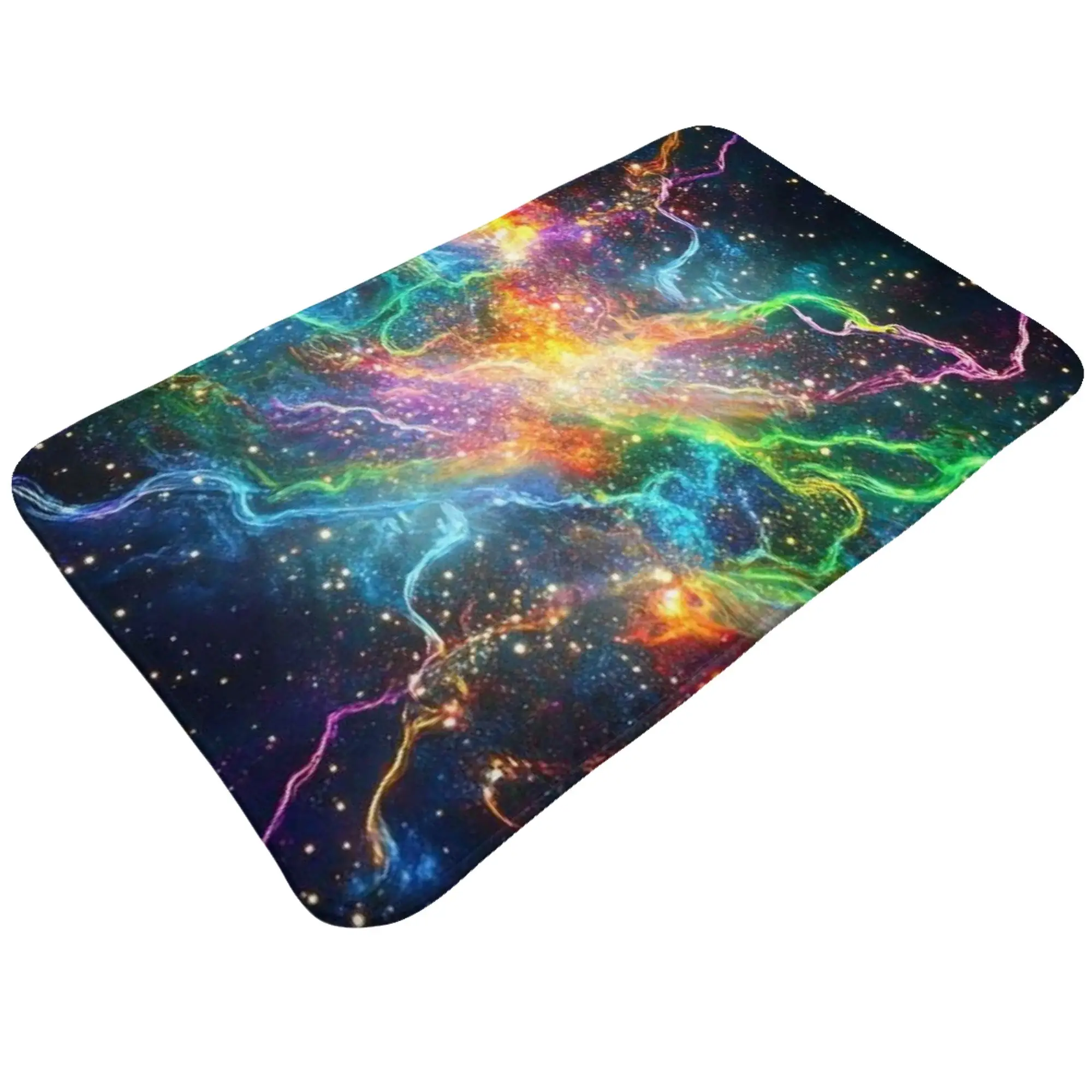 Rainbow Colorful Nebula Galaxy Space Art Non-slip Doormat Bedroom Mat  Welcome ModernDecor