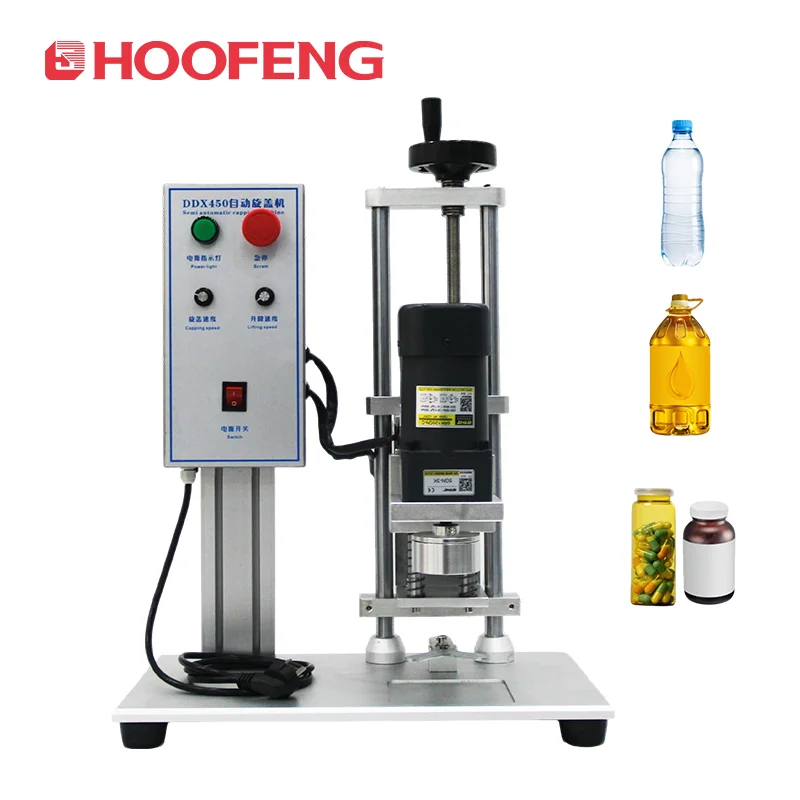 

Commercial Electric Metal Cap Plastic Bottle Glass Bottle Screw Cap Machine