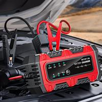 Battery Maintainer Trickle Charger 1.5A 6V/12V Truck Trickle Battery Charger Automatic Tender Maintainer for RV Car Boat Marine