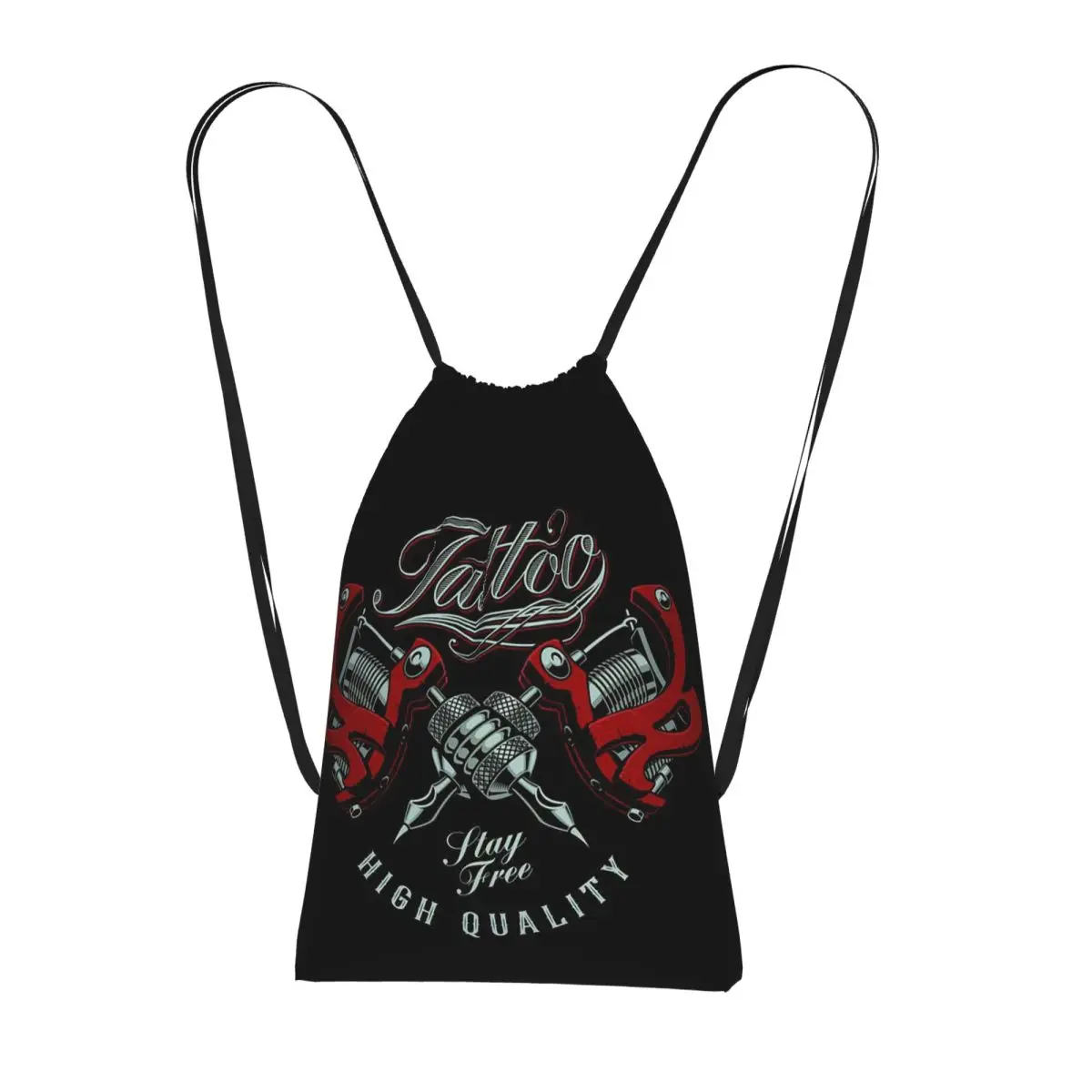 Custom Bib Tattoo Artist Tattooists Drawstring Backpack hiking cycling Bag Lightweight Foldable Storage Drawstring Bag Men Women