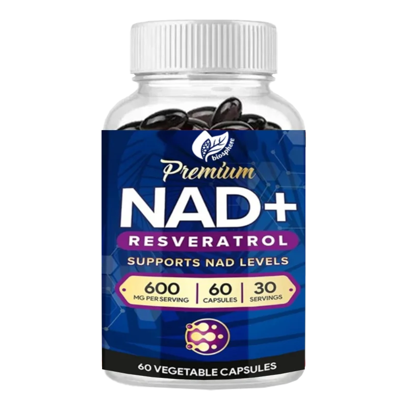 

Высококачественная добавка NAD+Resveratrol 600 мг -60 капсул, для метаболизма и общего здоровья