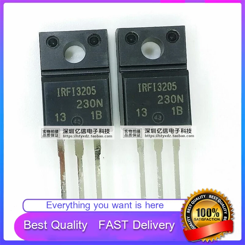 10Pcs/Lot New Original IRFI3205 IRFI3205RJ45 64A55V Field Effect Tube FOR INVERTER PLASTIC PACKAGE Good Quality  In Stock