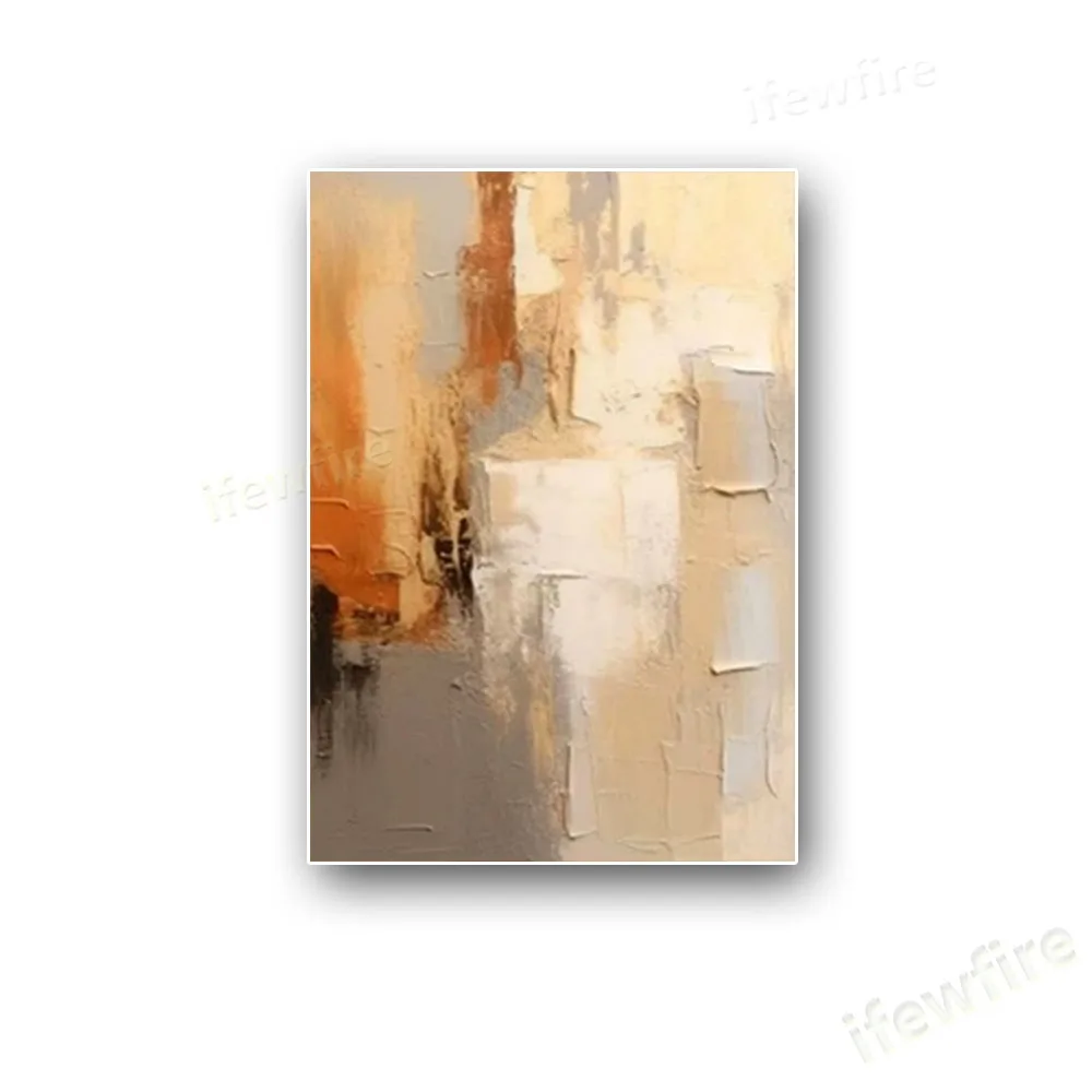 100% hand drawn brown texture abstract oil painting original wall painting home living room decoration paint interior aesthetics
