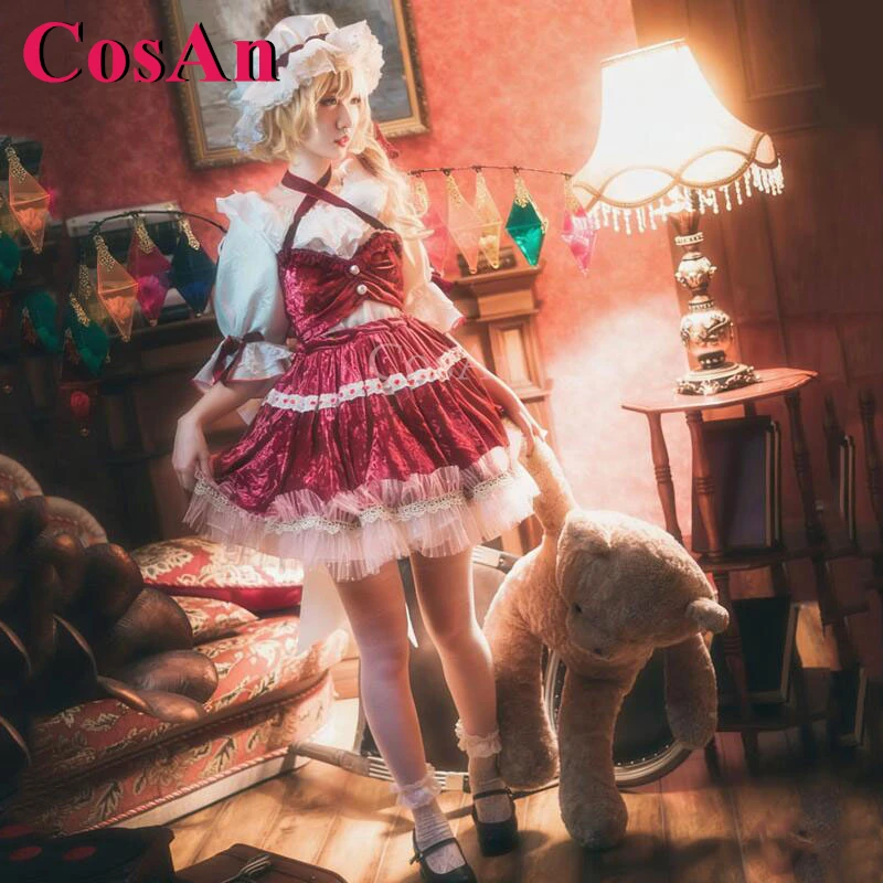 

CosAn Game Touhou Project Flandre Scarlet костюмы для косплея модное милое изящное торжественное платье Хэллоуин вечерние одежда для ролевых игр