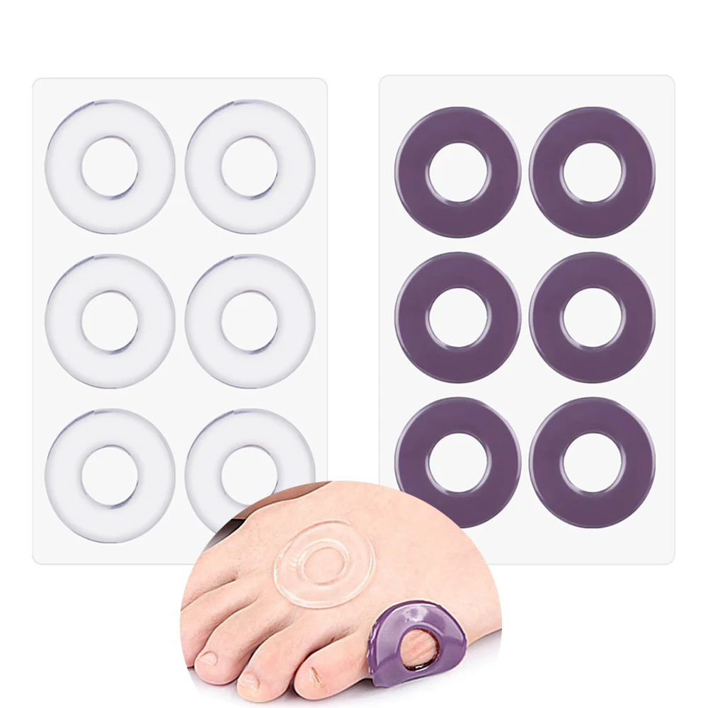 

6pcs/set Foot Protectors Pads Corn Protector Foam Round Chicken Eye Patch Anti Wear Foot Casually High Heels Stickers