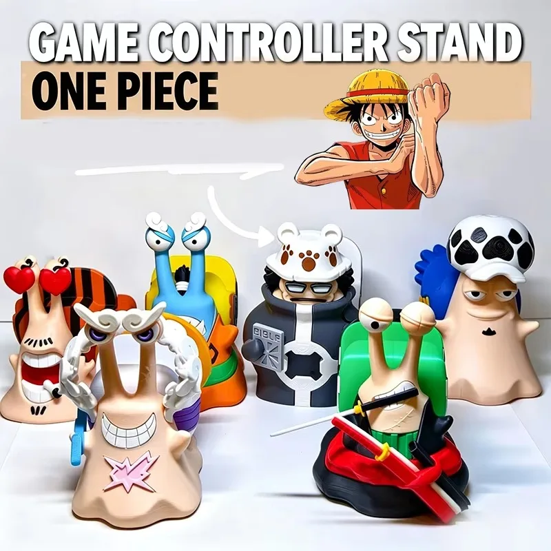 New Cartoon Game Controller Compatible with Ps4 Ps5 Xbox Switch Luffy Zoro Den Gamepad Stand Gaming Desk Decoration Accessories
