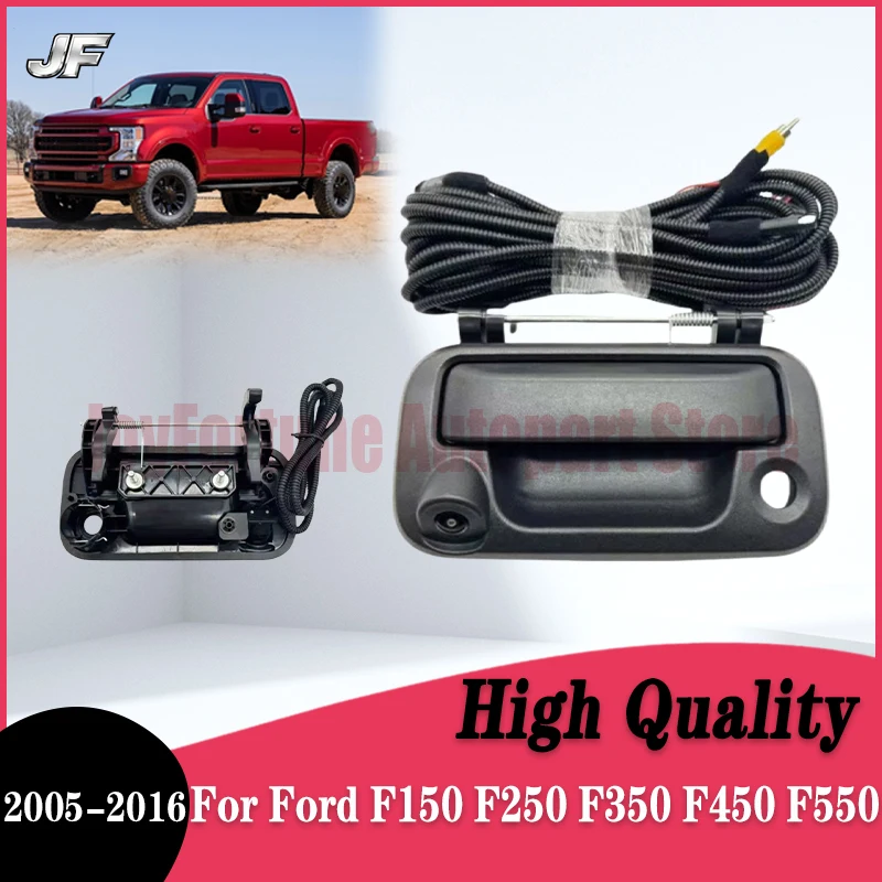 

JF Car Tailgate Liftgate Trunk Handle Camera Rear View HD For Ford F150 F250 F350 F450 F550 (2005-2016) Explorer Lincoln Mark LT