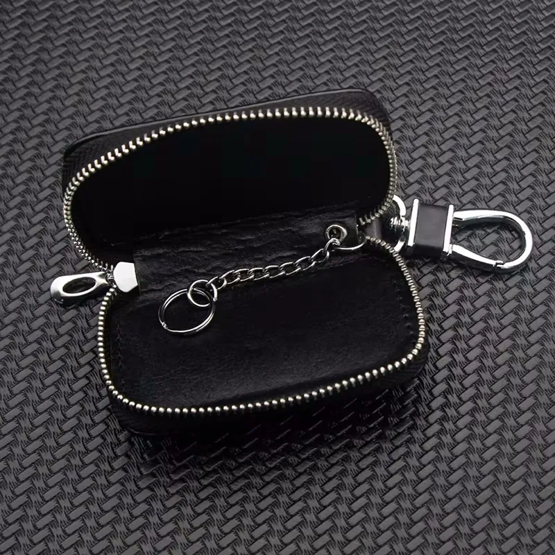 Leather Car Key Case Cover Protection Auto Key Bag Key Chain for VW Polo Golf Touareg T3 T6 T5 Passat B7 B5 Touran Beetle Tiguan