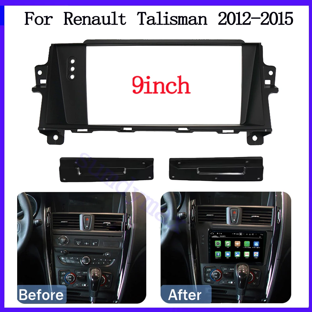 2 Din Car Radio Plastic Fascias Panel Dashboard For Renault Talisman 2012-2015 Frame Installation GPS Android Multimedia Player