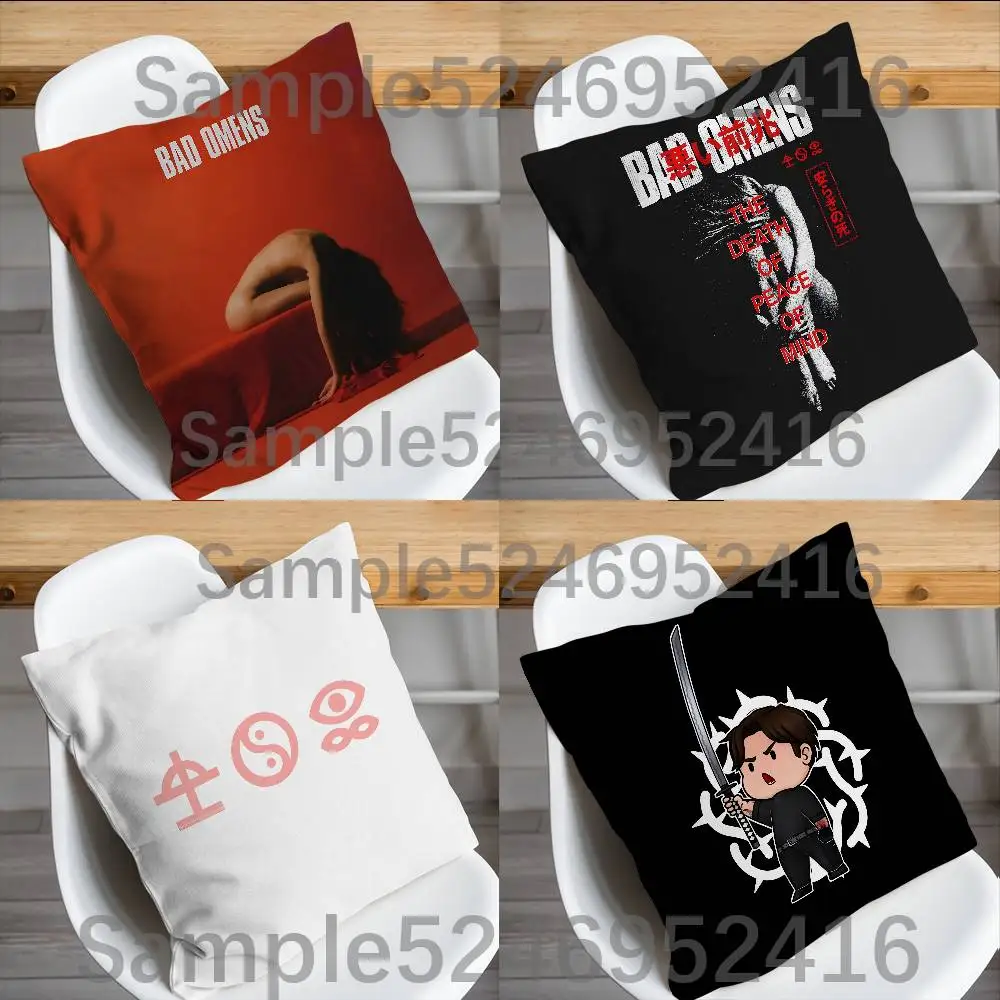 B-Bad O-Omens THE DEATH OF Pillow Case Cover Square Sofa With For Pattern Comfortable Cushion suitable Of Room
