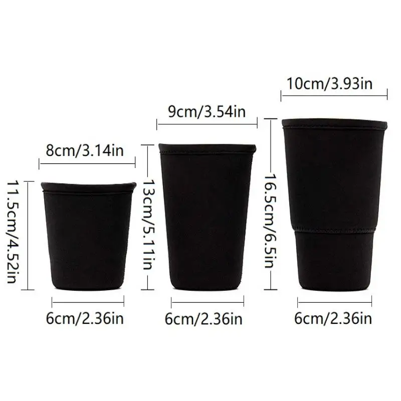 Reusable Iced Coffee Sleeve Set Insulated Drink Holder Fits Most Cups for Cold and Hot Beverages Prevent Condensation and Burns