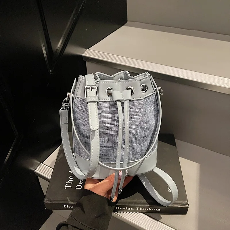 

2025 Drawstring Bucket Bag, Chic Shoulder Purse for Women, Vintage Crossbody Tote Minimalist Day to Night Bag Textured Sling Bag