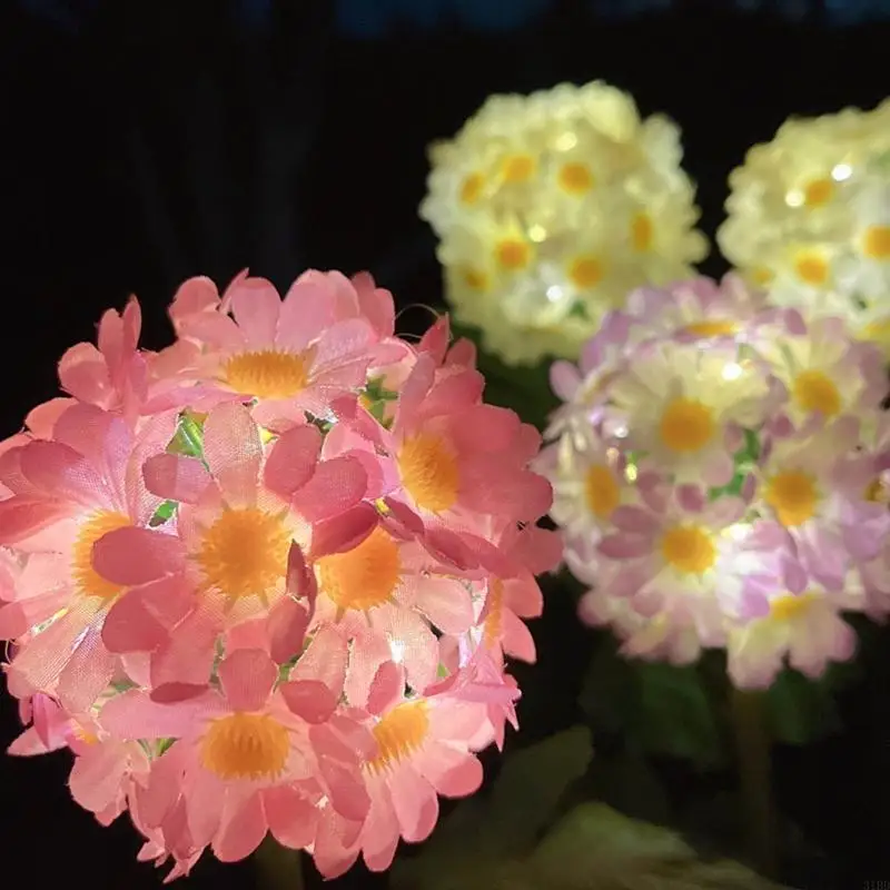 Solar Simulation Flower Lamp 77cm LED Flower Light Garden Art Decorative Light for Courtyard Landscape Waterproof