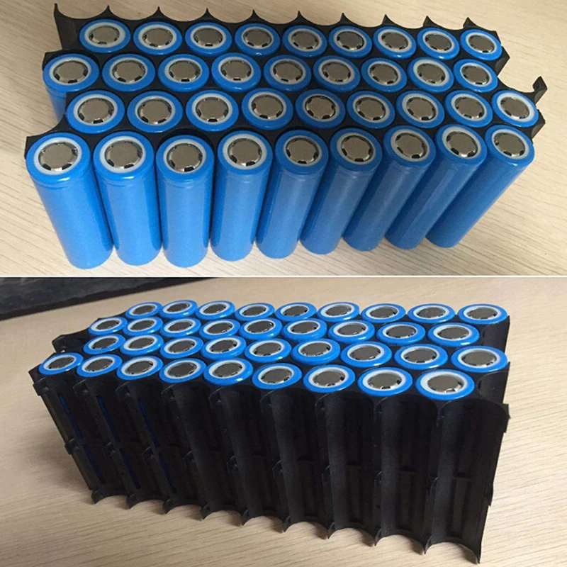 10-Cell 18650 Battery Holder - Plastic Spacer Stand for Cylindrical Battery Pack Assembly