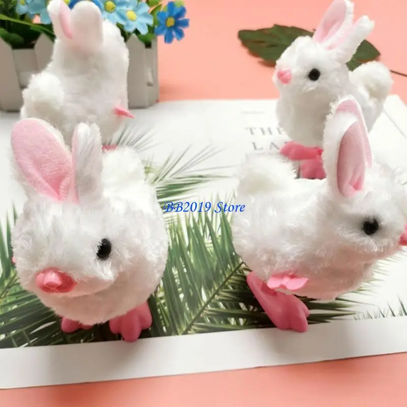 Q0KB Clockwork Rabbit Cartoon Jumping Rabbit Children Up Baby