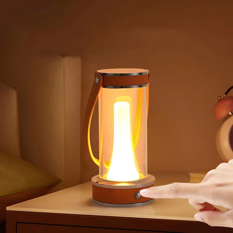 ABBN-Rechargeable LED Table Lamp, Acrylic Touch Sensor, Ambient Light, Ideal For Room Decor And Night Light