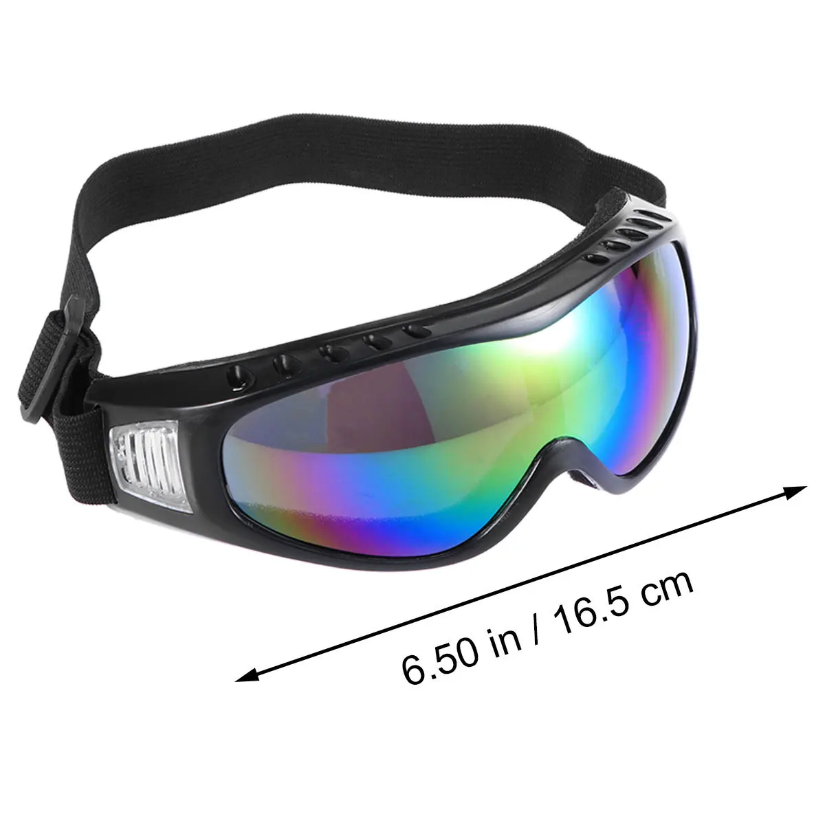 للجنسين يندبروف التزلج في الهواء الطلق الثلج ركوب الدراجات نظارات السلامة الإطار الأزرق عدسة ملونة قابل للتعديل Skidproof واقية #4