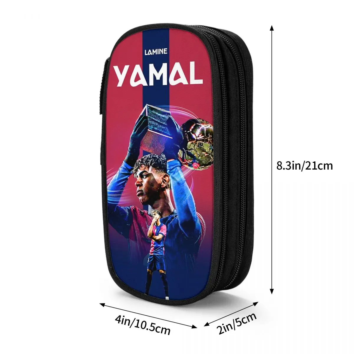 الإبداعية Lamine Y-Yamal كرة القدم كرة القدم مقلمة الحقيبة قلم رصاص حامل قلم أطفال سعة كبيرة حقيبة اللوازم المدرسية القرطاسية