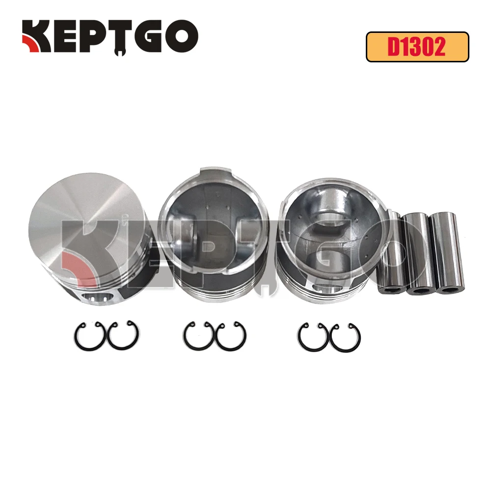 D1302 Piston Kit 82MM STD For Kubota Engine D1302 V1702 IDI