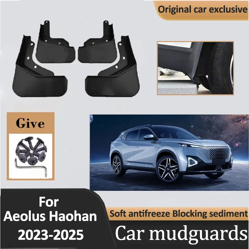 4PCS Paraspruzzi Per Aeolus Haohan Dongfeng Mage 2023 2024 2025 Paraspruzzi Parafango Anteriore Posteriore Splash Guard Copertura Della Protezione