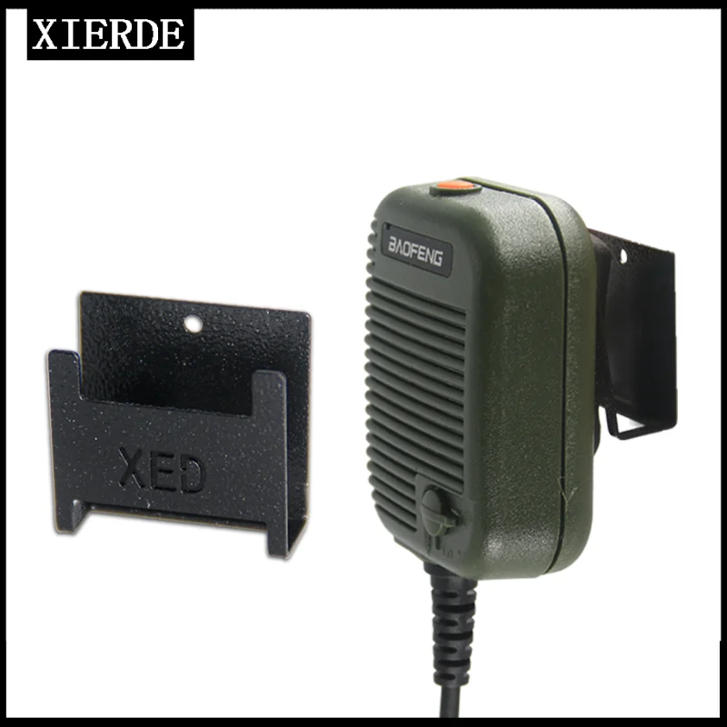 XIERDE Rádio Portátil Gancho Suporte, Mão Microfone Back Clip, UV-K6 Baofeng 5RH UV9R Rádio Em Dois Sentidos Gancho Suporte