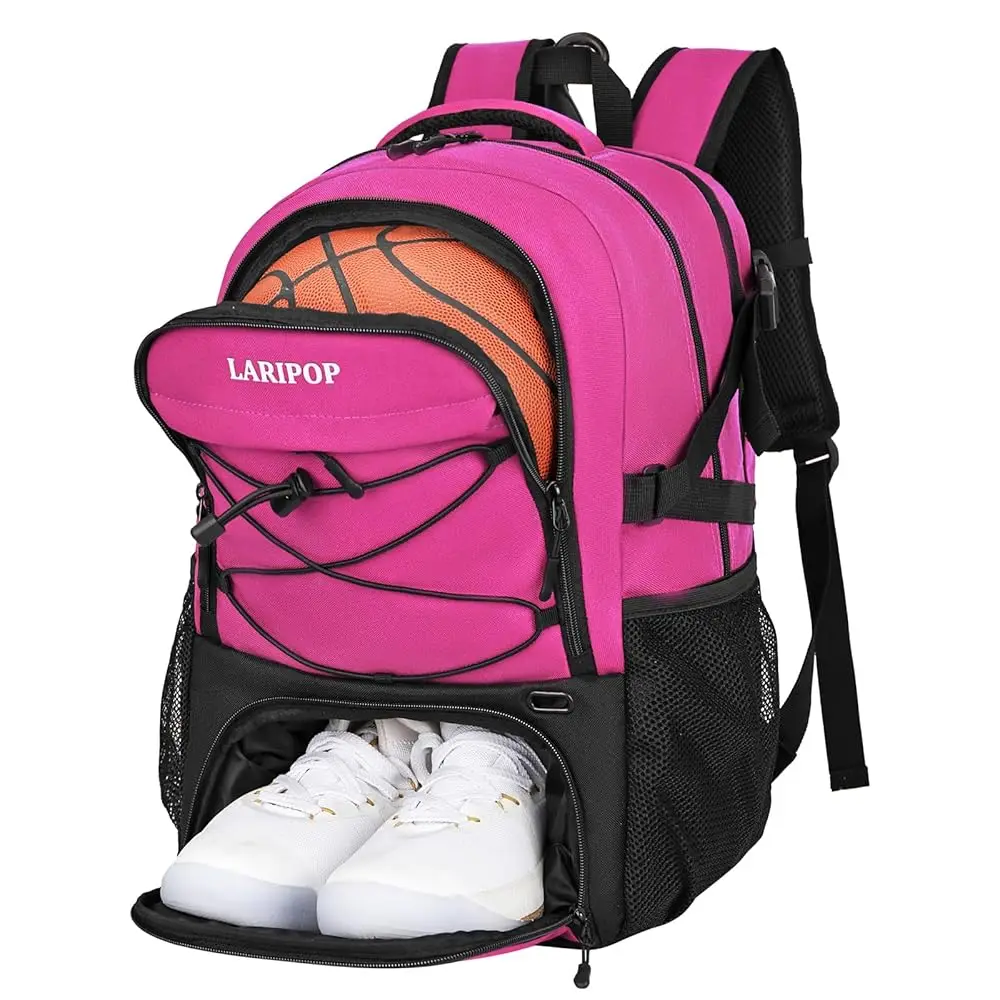 

Basketball Backpack Large Basketball Bag with Ball Holder & Shoe Compartment for Youth Adults Men Women