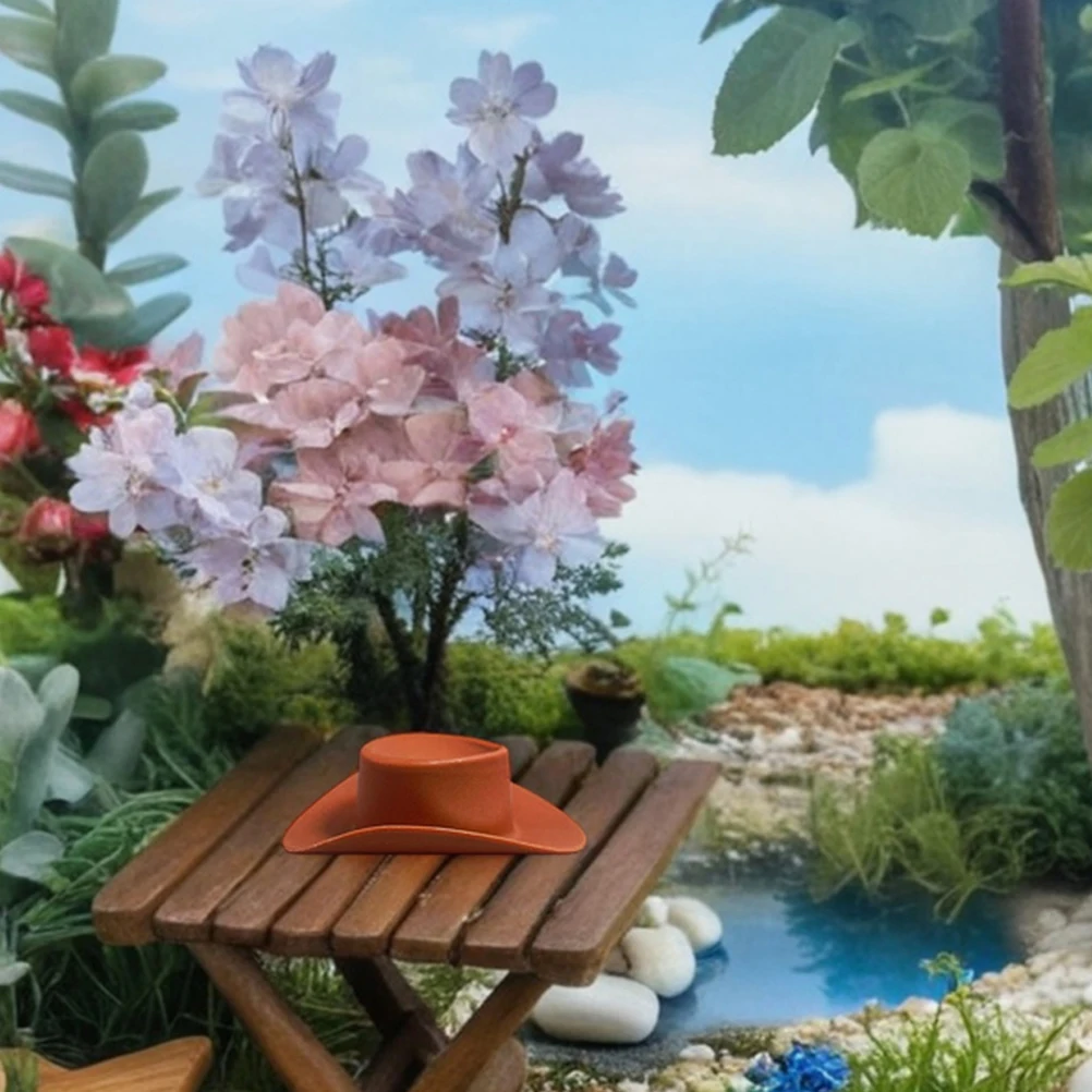 60Pcs Plastic Mini Western Hats Cute Cowgirl Themed Decor for Crafting DIY Party Supplies Tabletop Arrangements