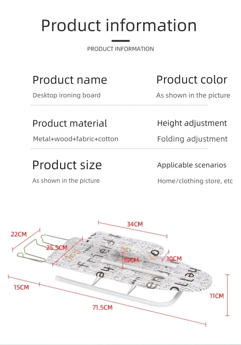 Ironing Board, Household Electric Ironing Board, Foldable Ironing Board with Extended and Widened Pad, Clearance High-End Ironin
