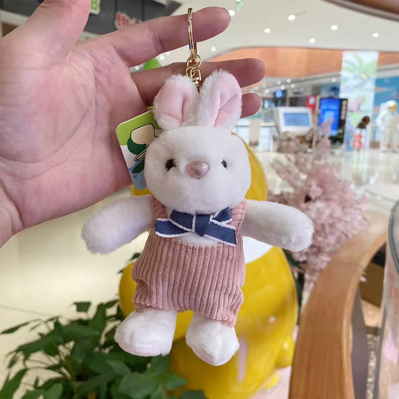 new Cute strap pant rabbit plush cool keychain pretty pendant darling soft doll trend Exquisitel fashione decorate birthday gift