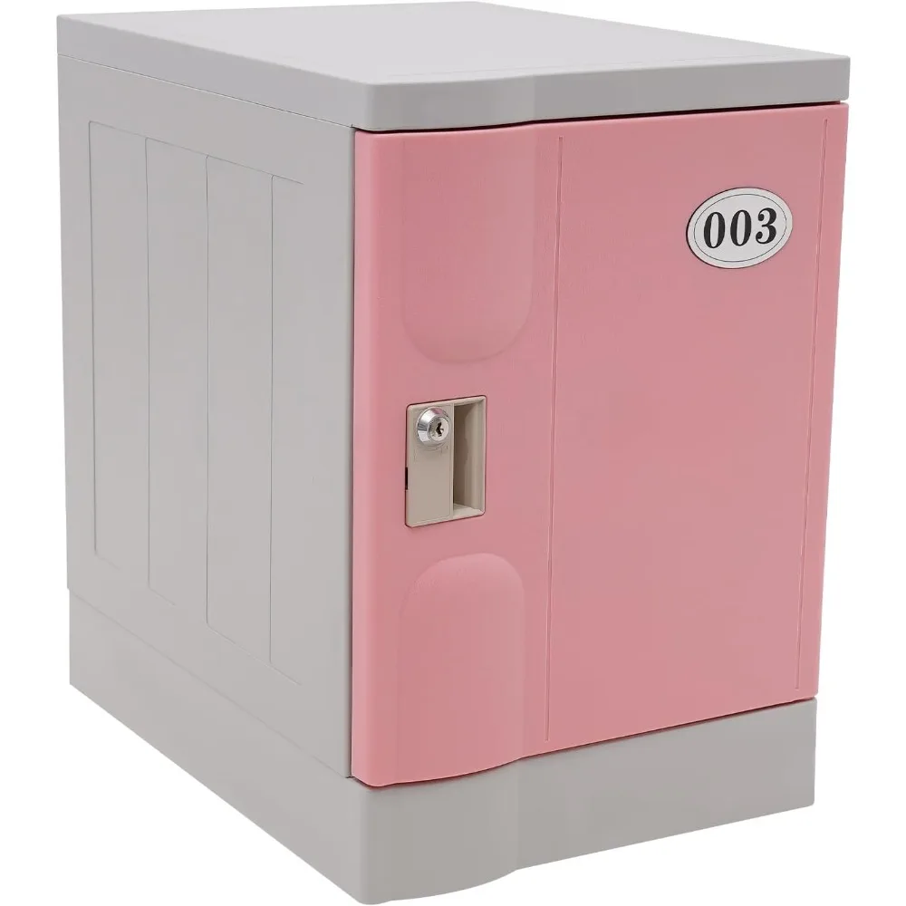 19" Locker Lockable Storage Cabinet with Key Footlocker Nightstand for Kids Home School Gym Toy Box Footlocker Bedside Dresser