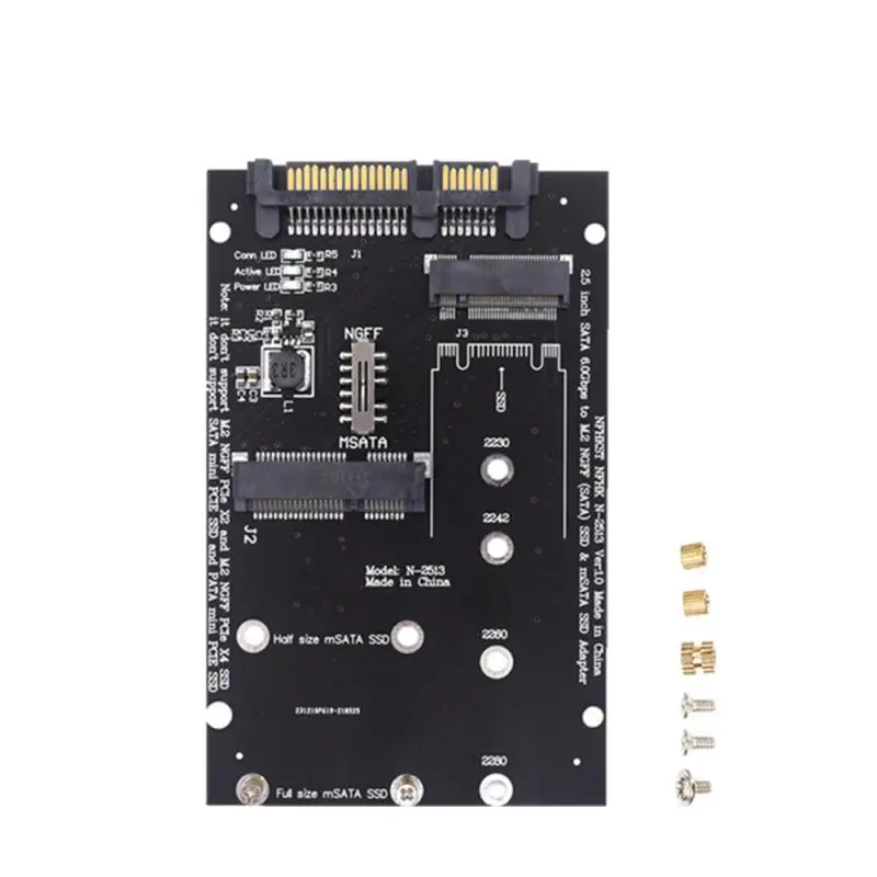 Msata To Sata Adapter 2.5 Inch M2 To Sata Adapter Board 60Gdps M2 SSD Adapter M.2 NGFF Sata And Msata SSD Adapter For PC