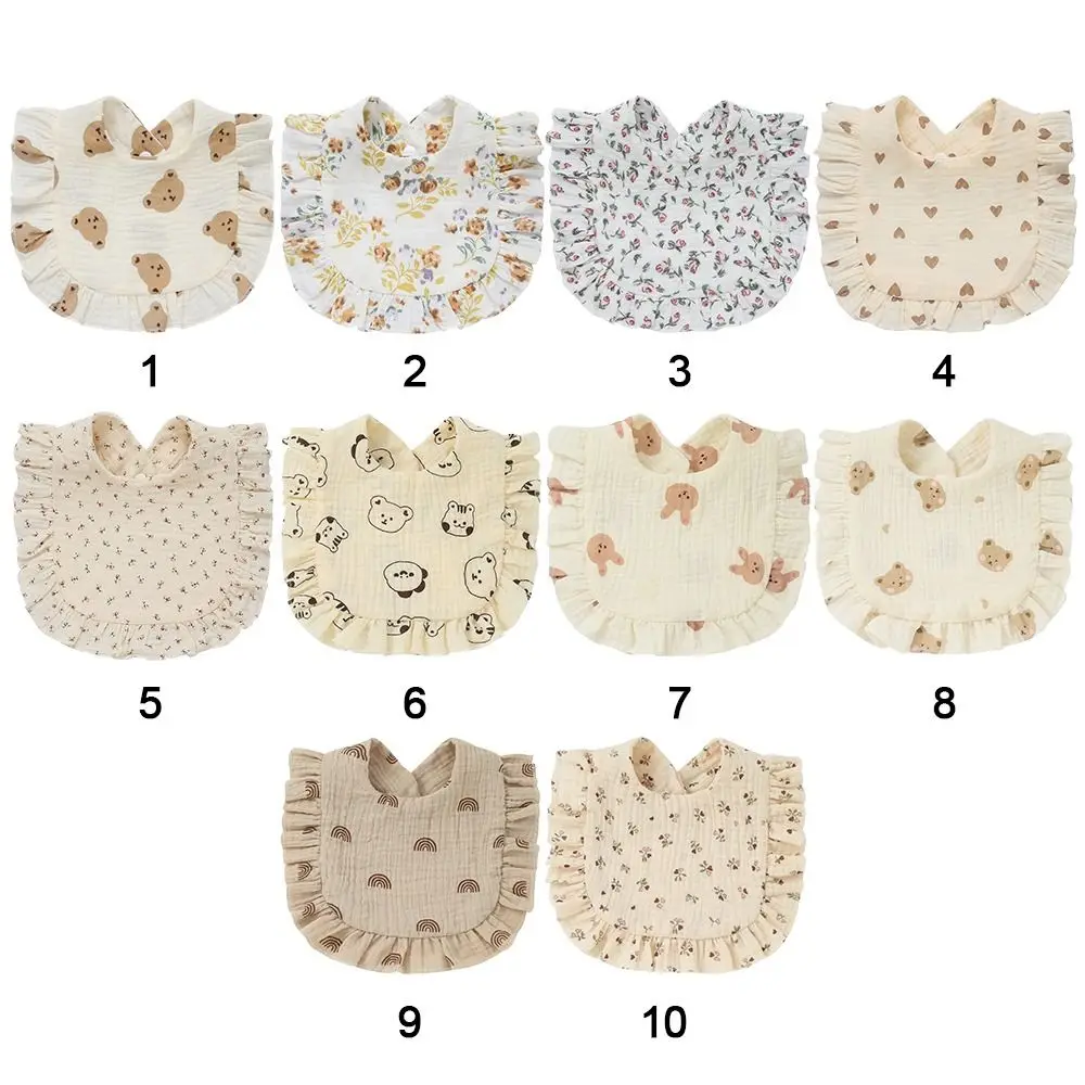 Modische Baumwoll-Lätzchen für Neugeborene, weiches Material, bunte Spucktücher für Kleinkinder, saugfähiges Lätzchen, 0–24 Monate