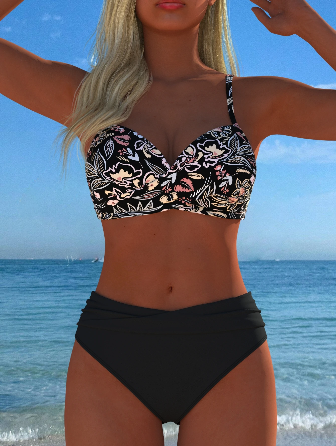 

Women's Swimwear Swimming Suit Beach Outfits Summer Beach Festival Vacation Travel Sexy Luxury Modern Two Piece Set Bikinis