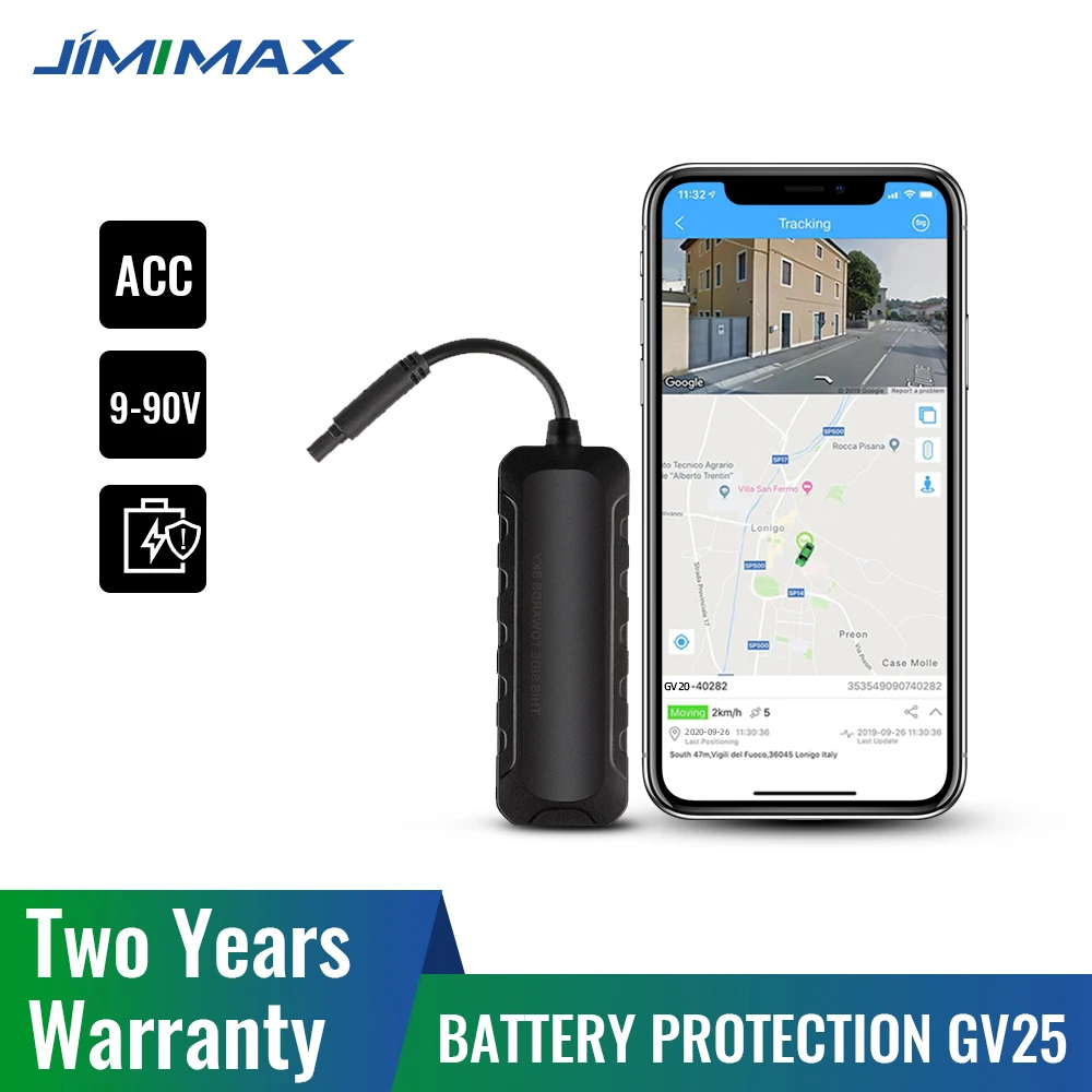 JIMIMAX GV25 WetrackLite Mini GPS Tracker For Car Motor9-90V Realtime Tracking Device IPX5 Waterproof Locator Battery Protection