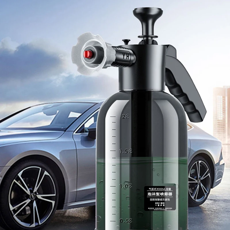 2L Hand Pump Foam Sprayer Car Wash Foam Sprayer Bottle Special Tool Car Wash Spray Tool High Pressure Foam Cleaning Spray Bottle