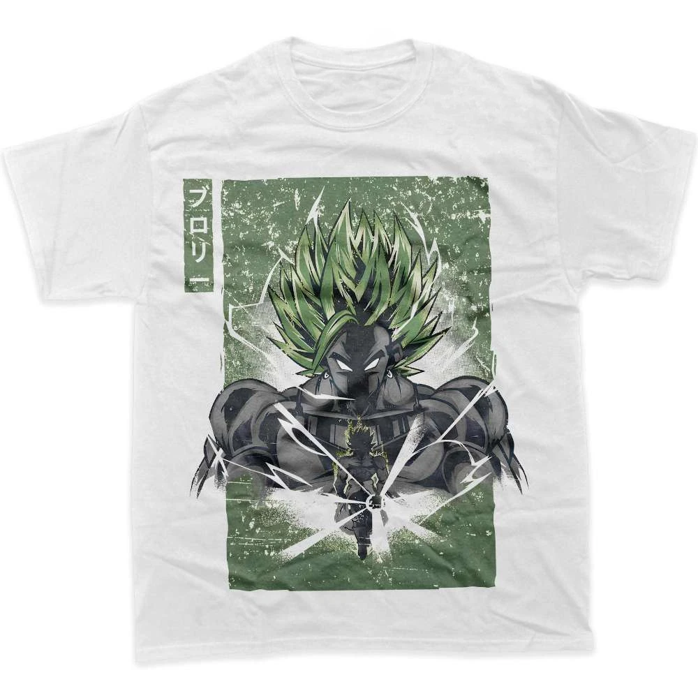 

2026 Summer Dragon Ball Broley's Dark Silhouette Shape Theme Retro Cotton Print Oversized T-shirt Adult Children's Casual Top