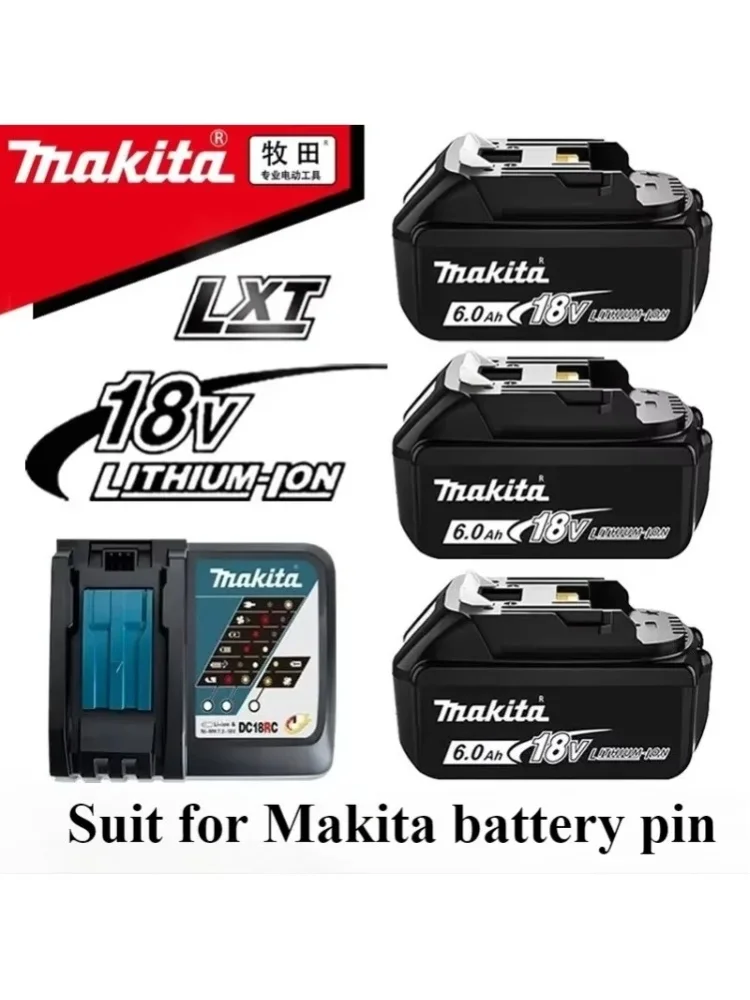 Neuer Original-Ersatzakku für Makita 18V, 6,0Ah, BL1830B, BL1850B, BL1850, BL1840, BL1860, BL1815, Lithium-Akku