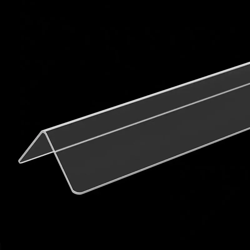 L-shaped Acrylic transparent corner protection strip Right Angle Plastic bar External corner anti-collision strip view 4