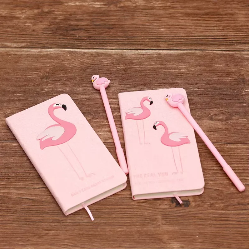 Pink Girl Notebook Zakka Lovers Flamingo Notebooks Gift Box Set School Supplies Planners Escolar Stationery Sketch