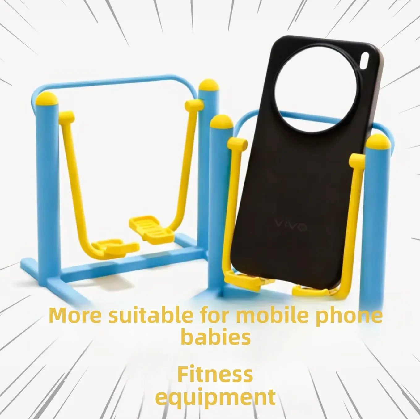 

Assemble mobile phone holder creative chasing explosion cute desktop ornament bracket fitness equipment mobile phone holder