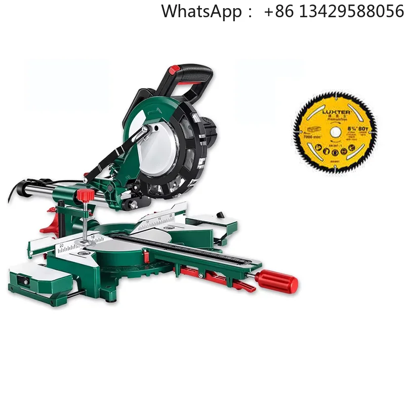 Pull Rod Miter Saws High Precision Miter Saw Push-pull Household Sliding Saw Woodworking Aluminum Cutting Machine Cutter 8-Inch