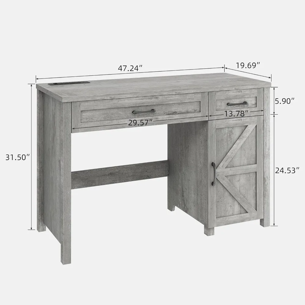 

Administrative desk, computer desk with drawers and storage cabinets, study and home office computer desk