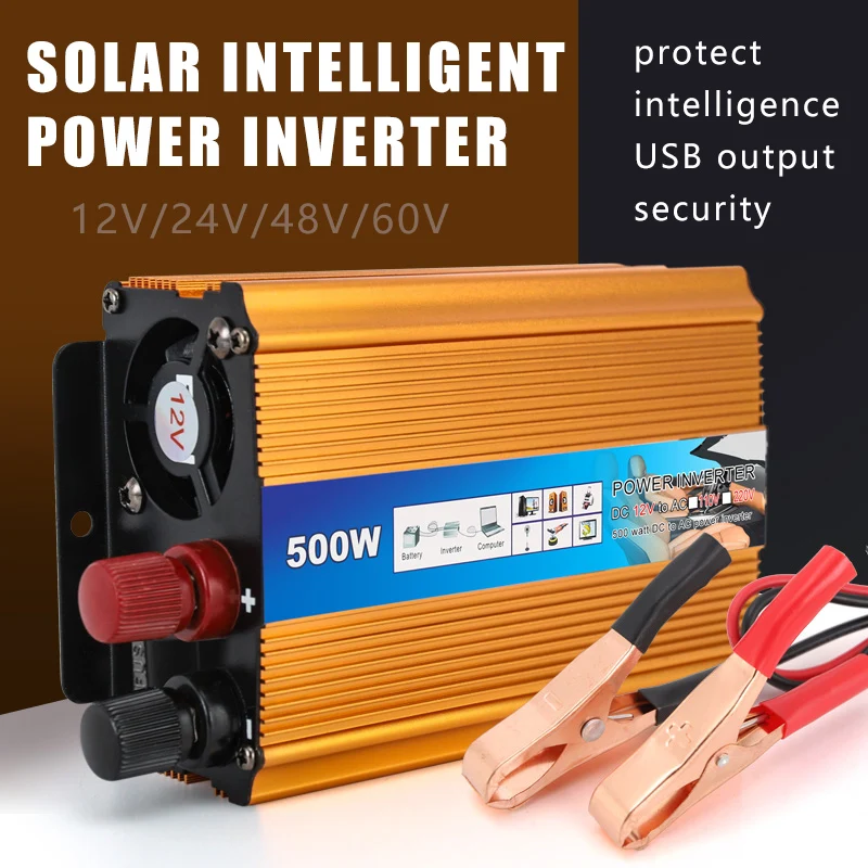 500W car inverter 12v 24v to 220v repair sine wave inverter truck car multifunction converter high power car accessories