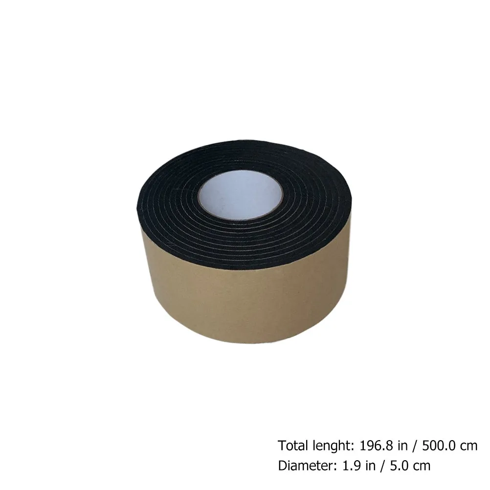 2 Rolls Shockproof Eva Sponge Tape Black Door Insulation Sealing Strip Soundproofing Weather Strip Gasket Tape Buffering Noise