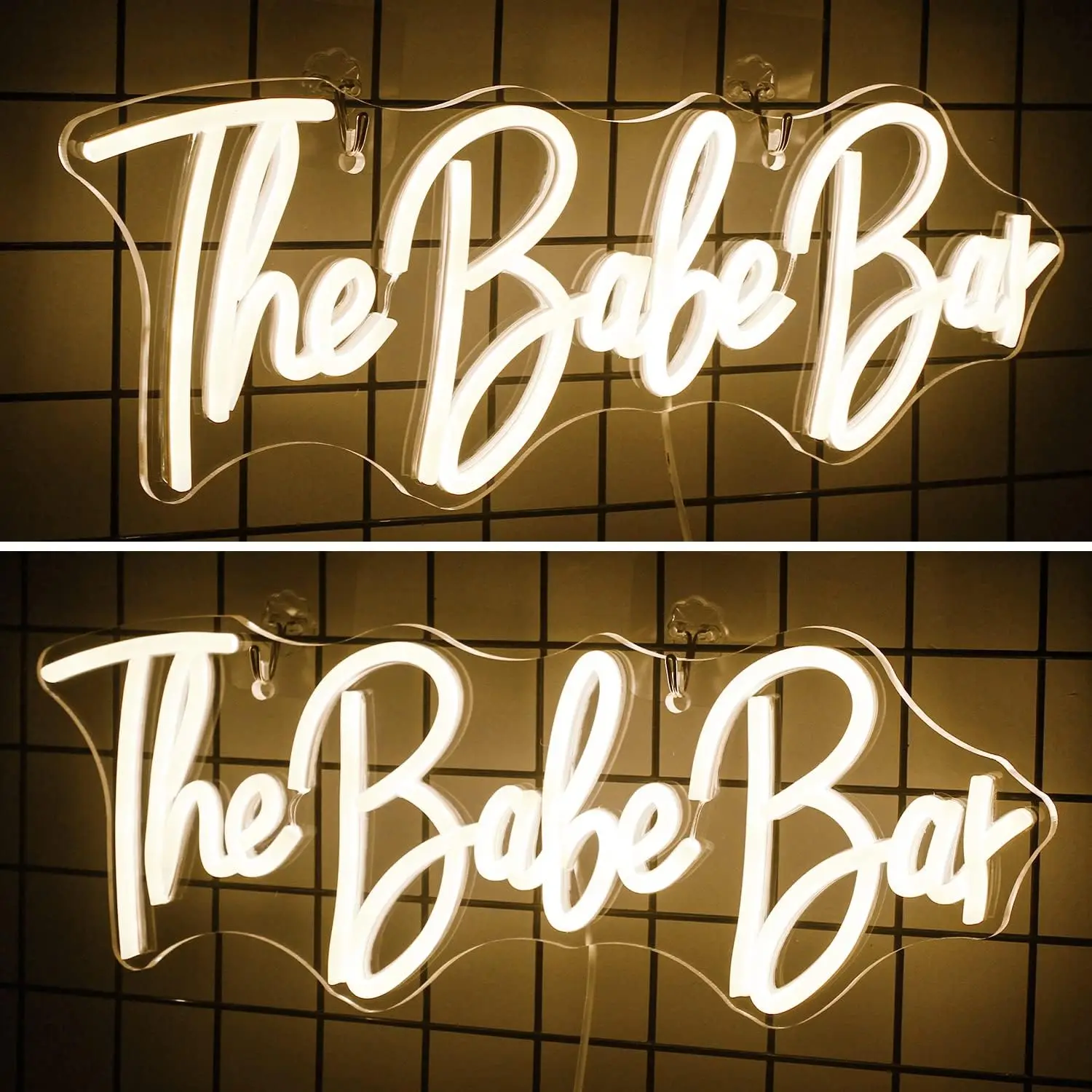 The Babe Bar Neon Led Sign Warm White Neon Sign for Wall Decor USB Powered Neon Lights Sign for Living Room Windows