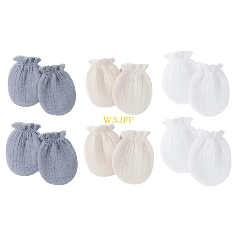 

W3JF Baby Mittens No Scratch Mittens Toddler Mitts Cotton Gloves Newborns Breathable Hand Mittens for Boys Girls 0-12 Months