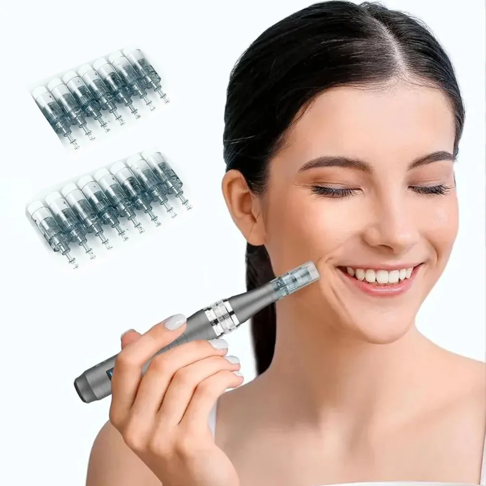 meilleur-stylo-dermique-sans-fil-ultima-m8-6-vitesses-numeriques-stylo-de-microneedling-avec-20-cartouches-d'aiguilles-pour-la-therapie-par-micro-aiguilles