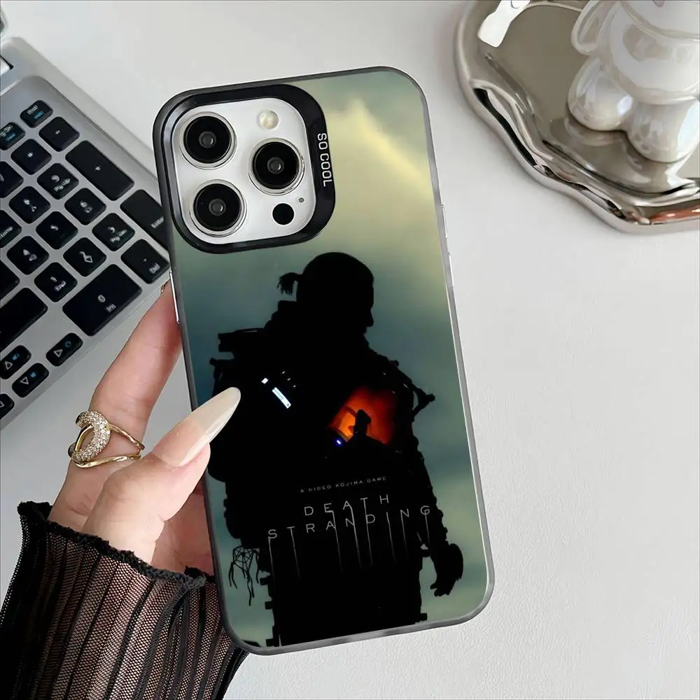 Funda de teléfono de película D-death S-Stranding para Apple 11 12 13 14 15 16Pro Max Plus, funda protectora chapada para teléfono